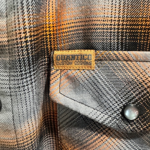 DIXXON Orange and Gray Casual Button Down Shirt - Picture 3 of 3